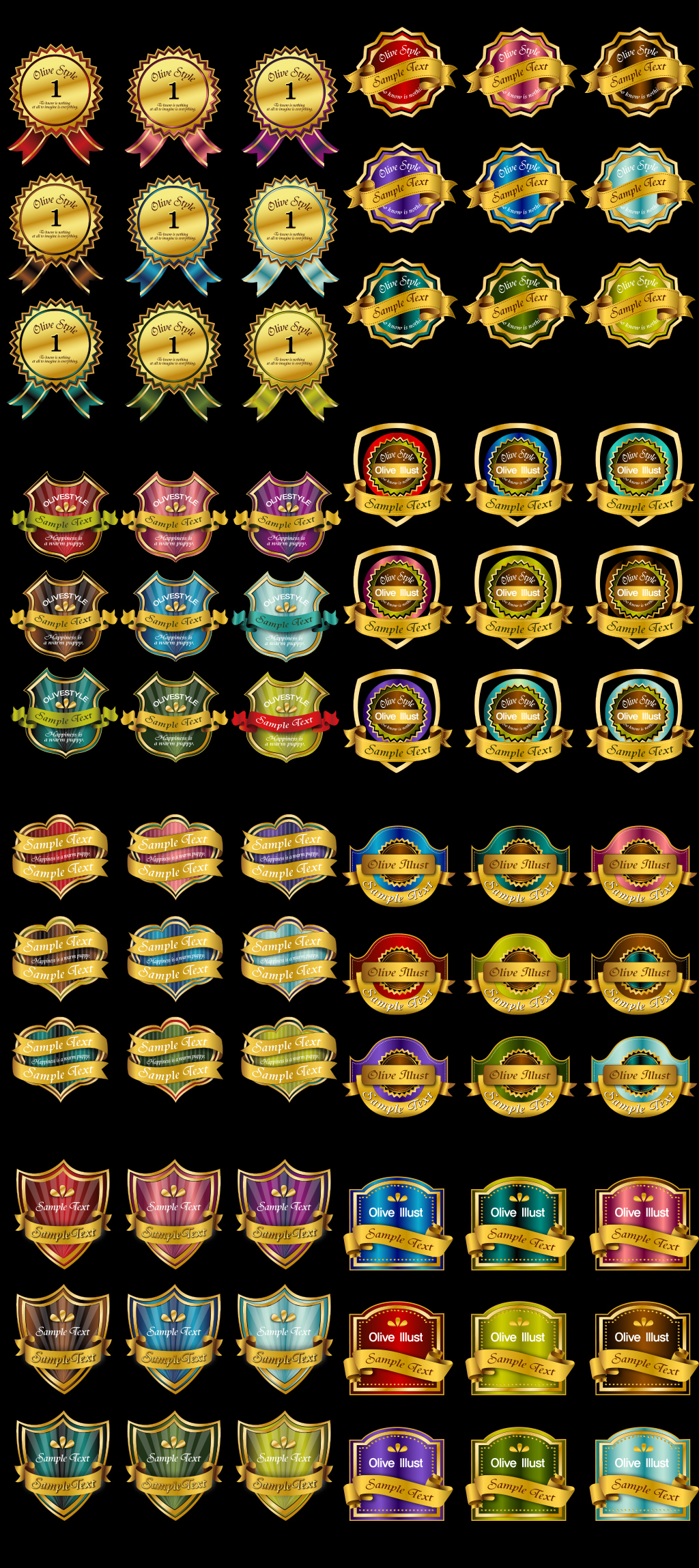 金牌奖牌徽章奖章免扣  图片编号:27186212 文件格式:其他 颜色模式