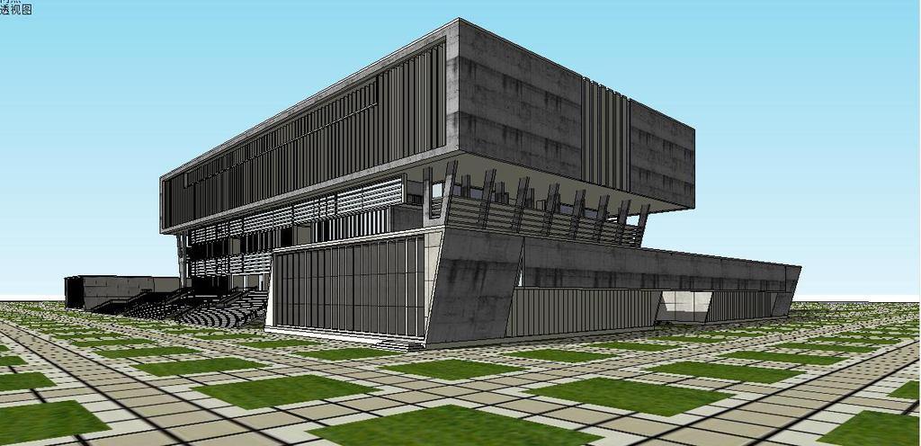 原创大学教学楼建筑su模型素材