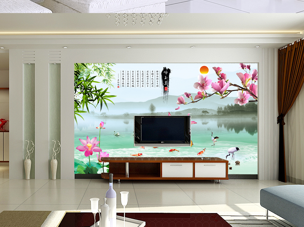 16953831)_中式电视背景墙_我图网