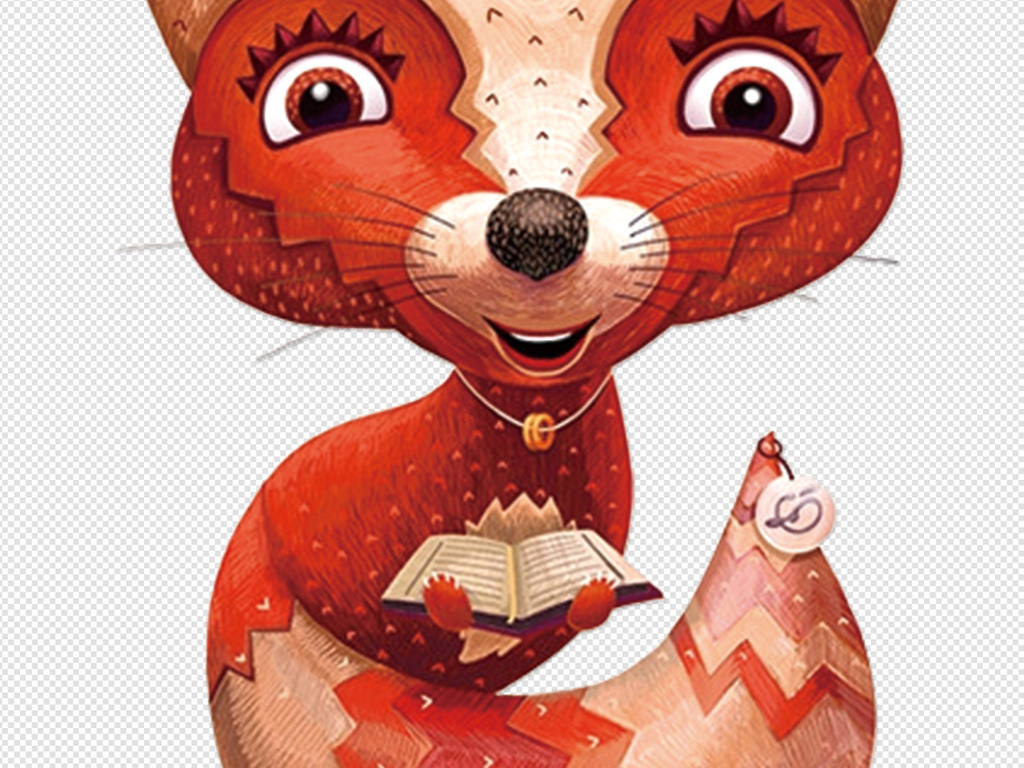 卡通可爱狐狸动物设计免扣海报素材01(38)