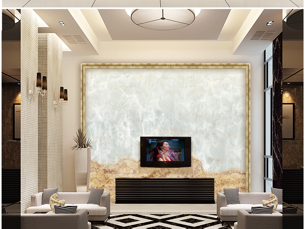 高端大气大理石海阔天空(图片编号:16983721)_电视背景墙_我图网