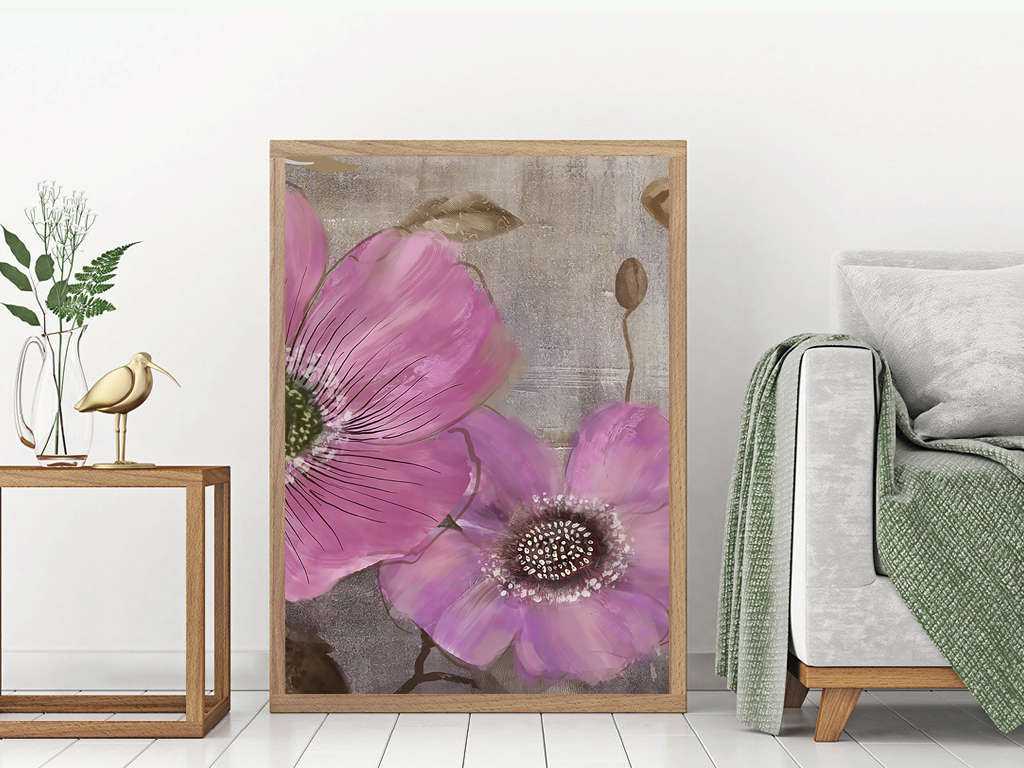 油画欧式花卉花朵三联装饰画手绘(图片编号:16990323)_植物花卉无框画