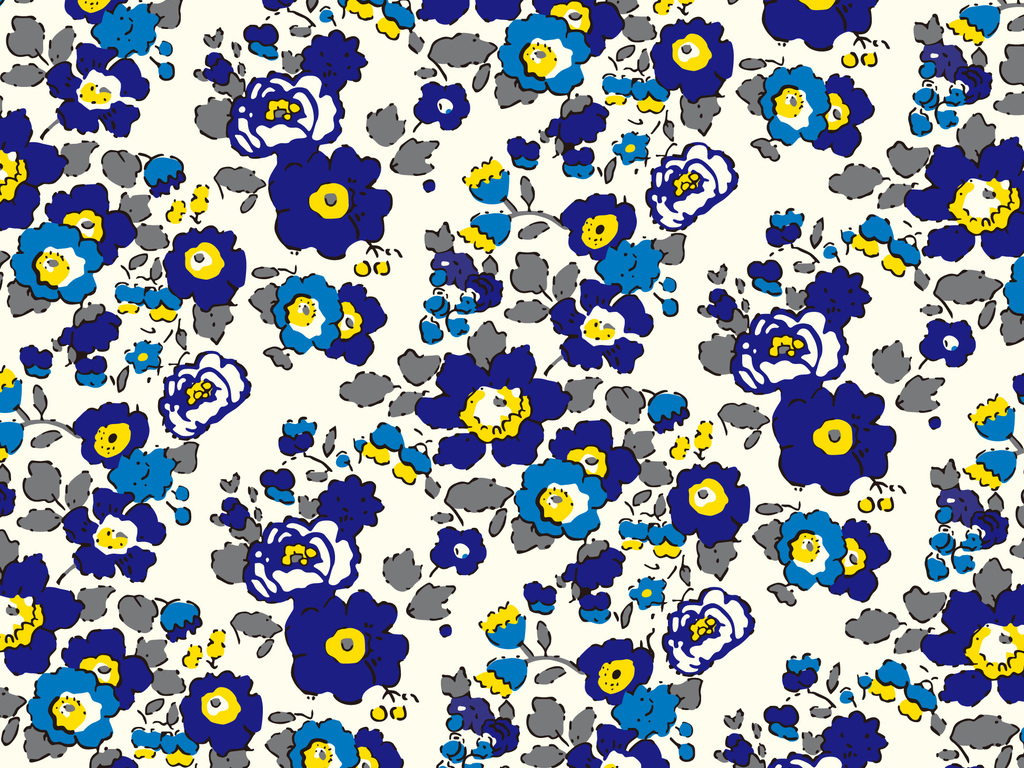 新款手绘植物印花花卉图案