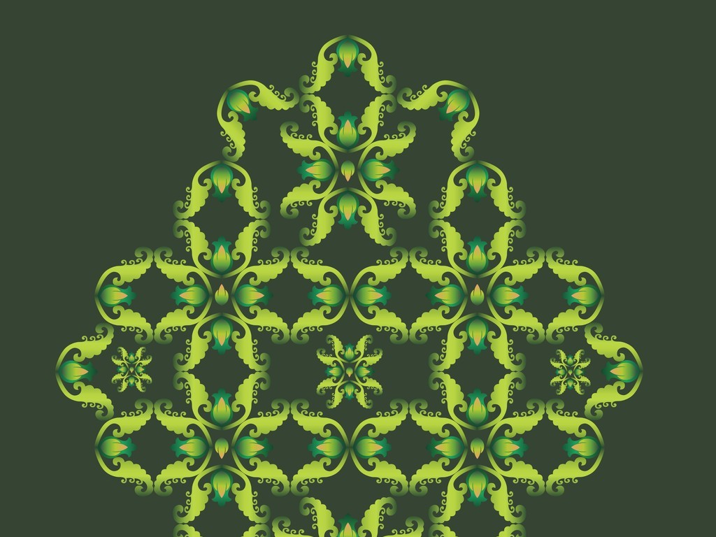 欧式面料印花绣花矢量图