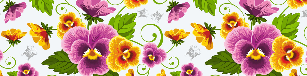 热带植物花卉面料印花图案