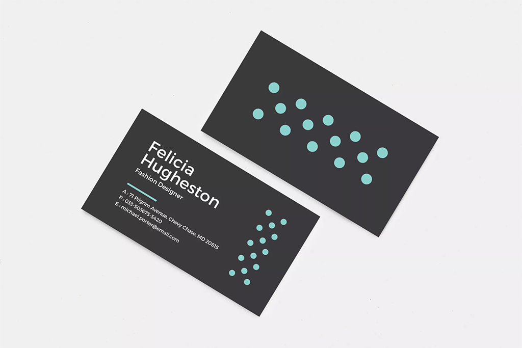 黑色丝印广告印刷公司业务宣传销售名片设计