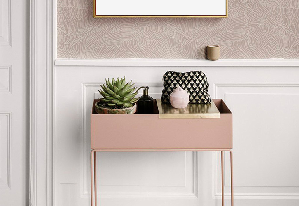 卧室床头北欧ins风格粉色花朵火烈鸟壁画图片设计素材_高清模板下载