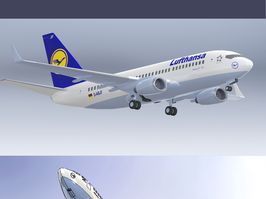 波音737客机3d模型