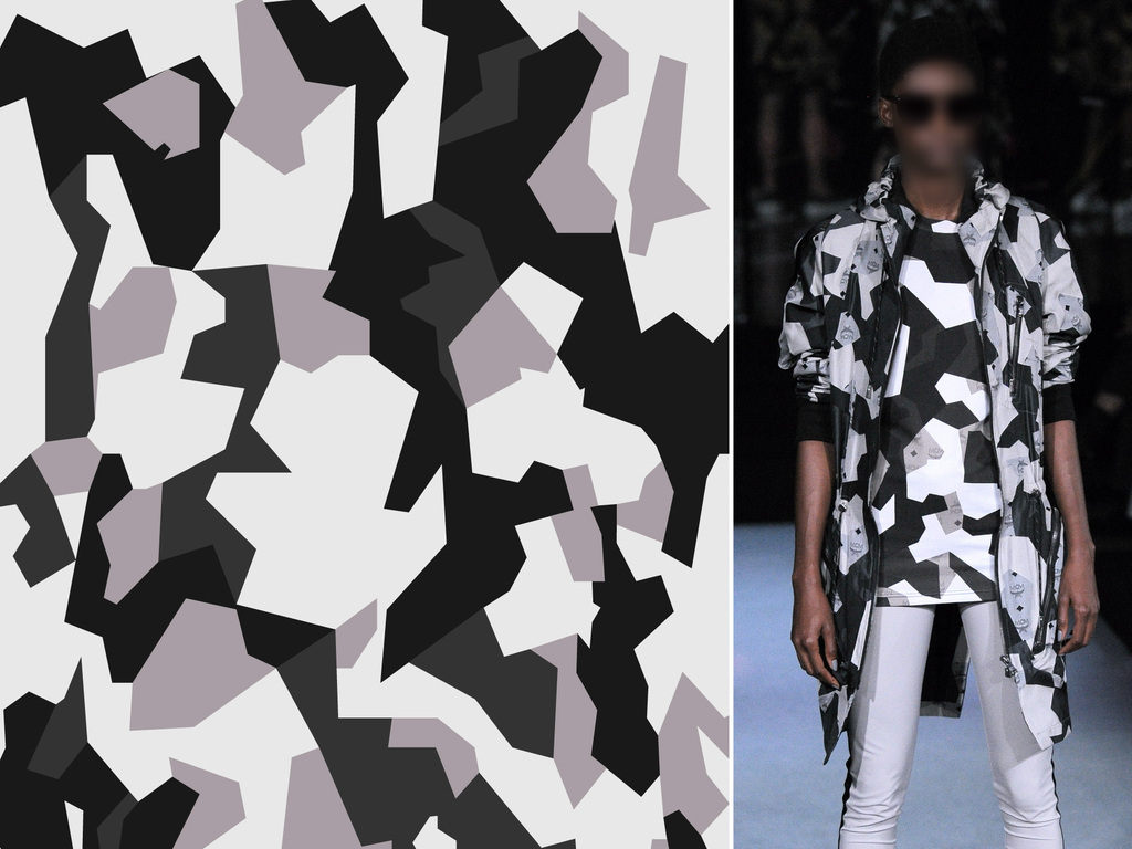 抽象几何菱形服装印花图案