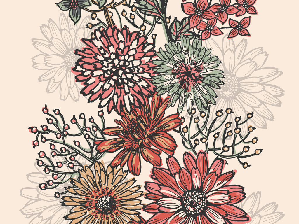 植物花卉花纹图案