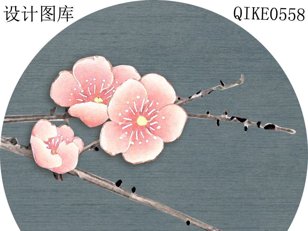 手绘新中式梅花工笔画花鸟壁画软包装饰画