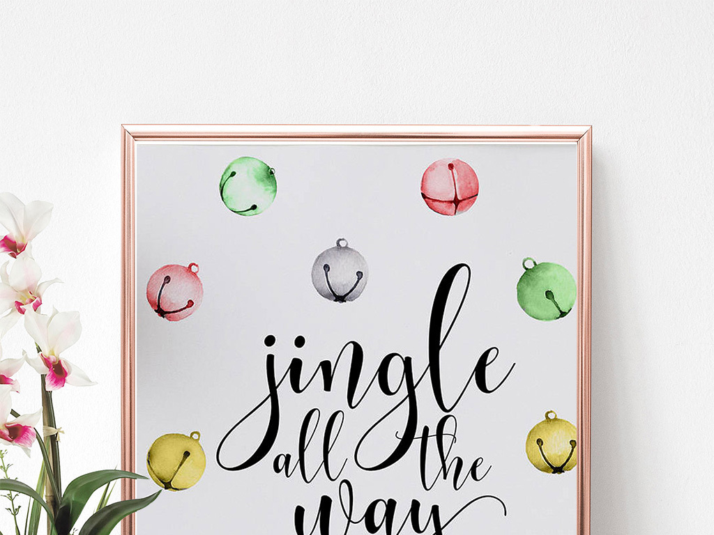 英文字母多彩圆形图案抽象装饰画