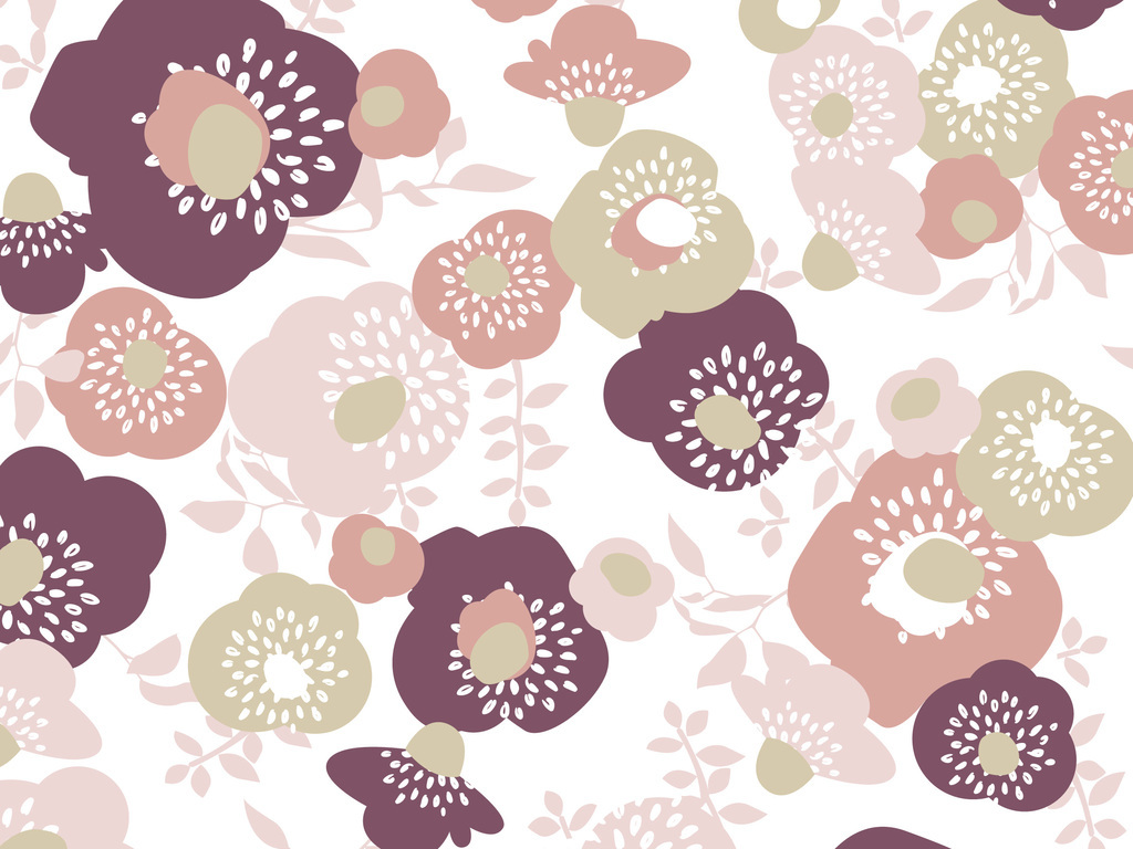 植物花朵无缝印花图案