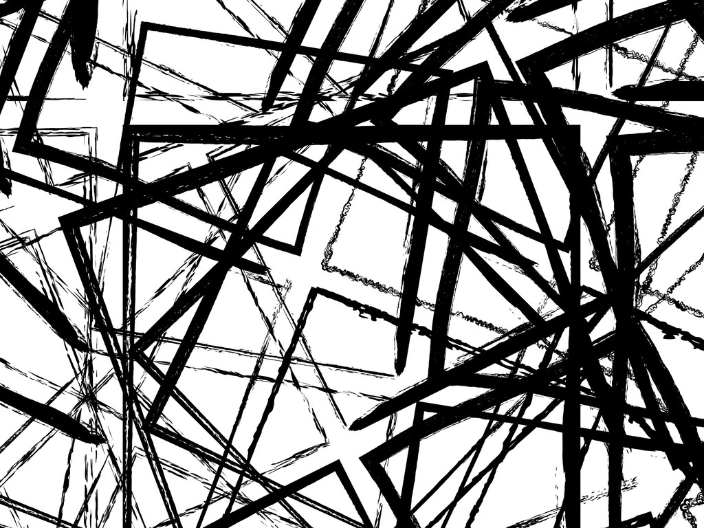 新款几何抽象线条服装印花