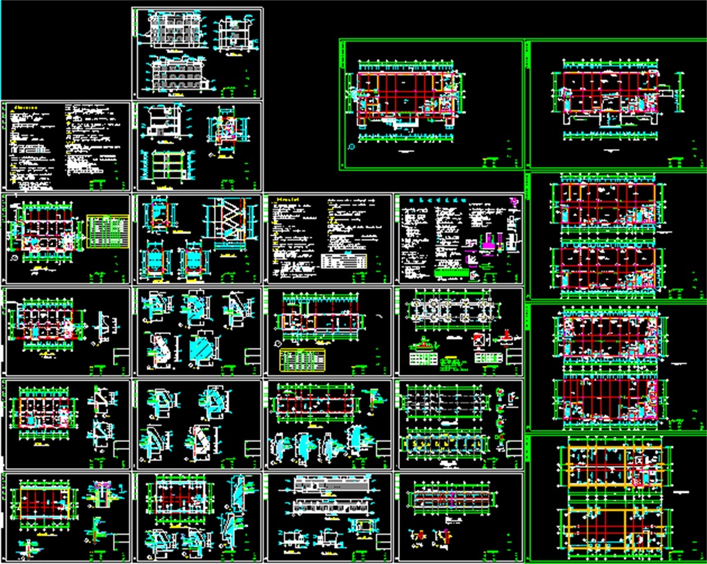 办公楼cad建筑施工图图片下载dwg素材-建筑图纸-我图网