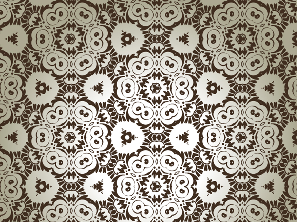 矢量图风格欧式宫廷风欧式花纹色彩棕色白色家纺满身图案