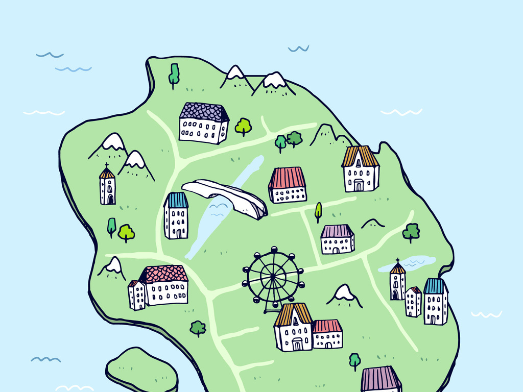 世界地图藏宝图坐标矢量素材图片下载ai素材-抽象几何-我图网