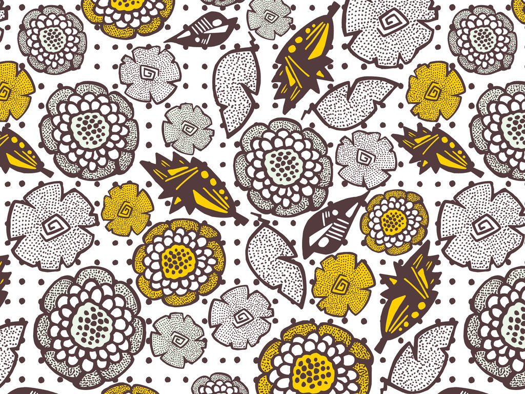 新款植物花卉花纹无缝印花图片下载ai素材-花卉-我图网