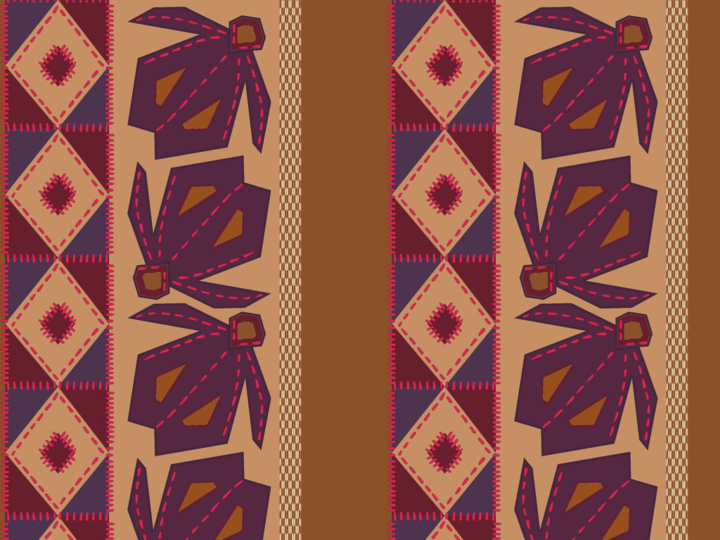 ai矢量图花卉欧式边框花纹无缝图案