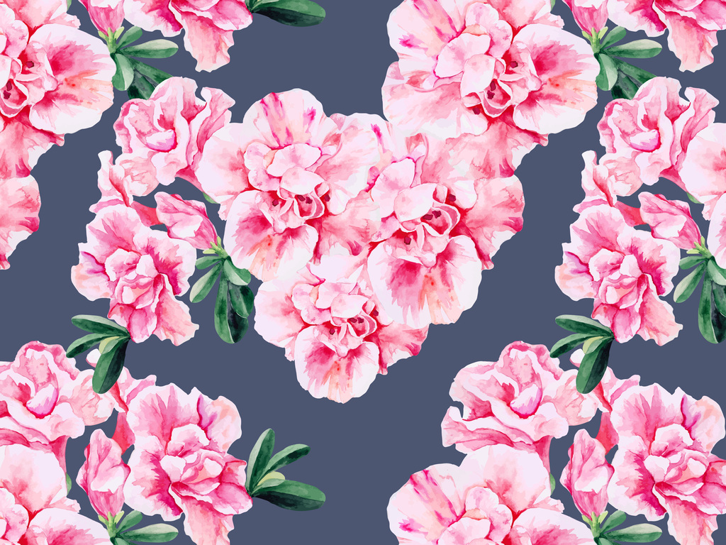 中国风ai矢量图大花朵无缝印花