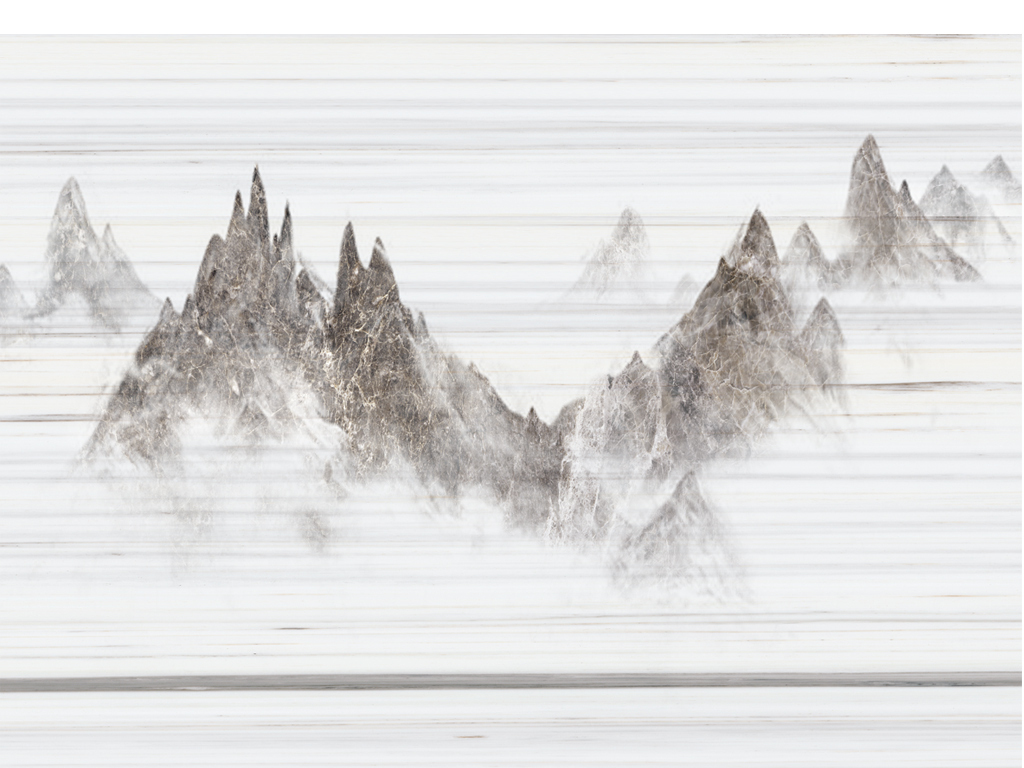 新高清简约水墨大理石画背景墙