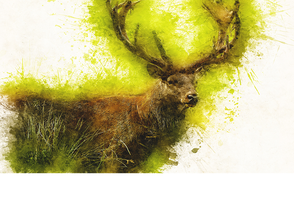 北欧创意鹿角儿童房背景墙