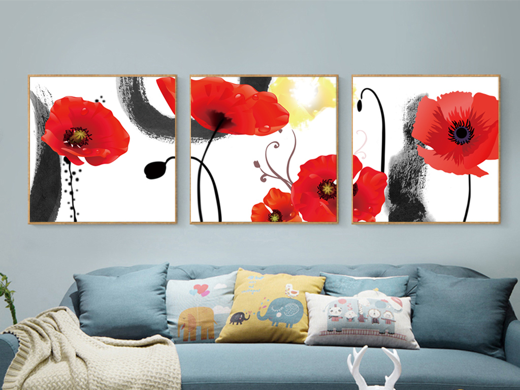 2017经典三联装饰画