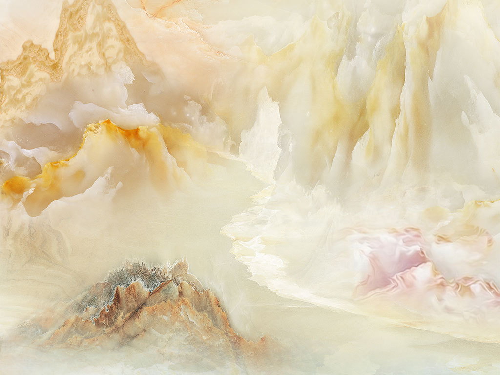 财源广进山水大理石纹理石纹罗马柱玄关素材