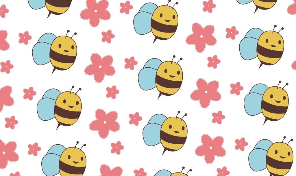 蜜蜂背景图案(图片编号:17504101)_卡通图案_我图网