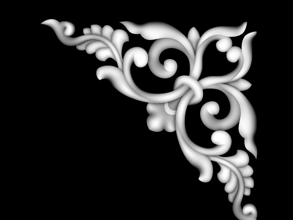 角花425_425_18砖雕灰度图bmp格式