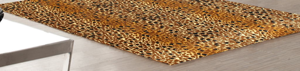 时尚创意豹皮花纹地客厅卧室床边地毯