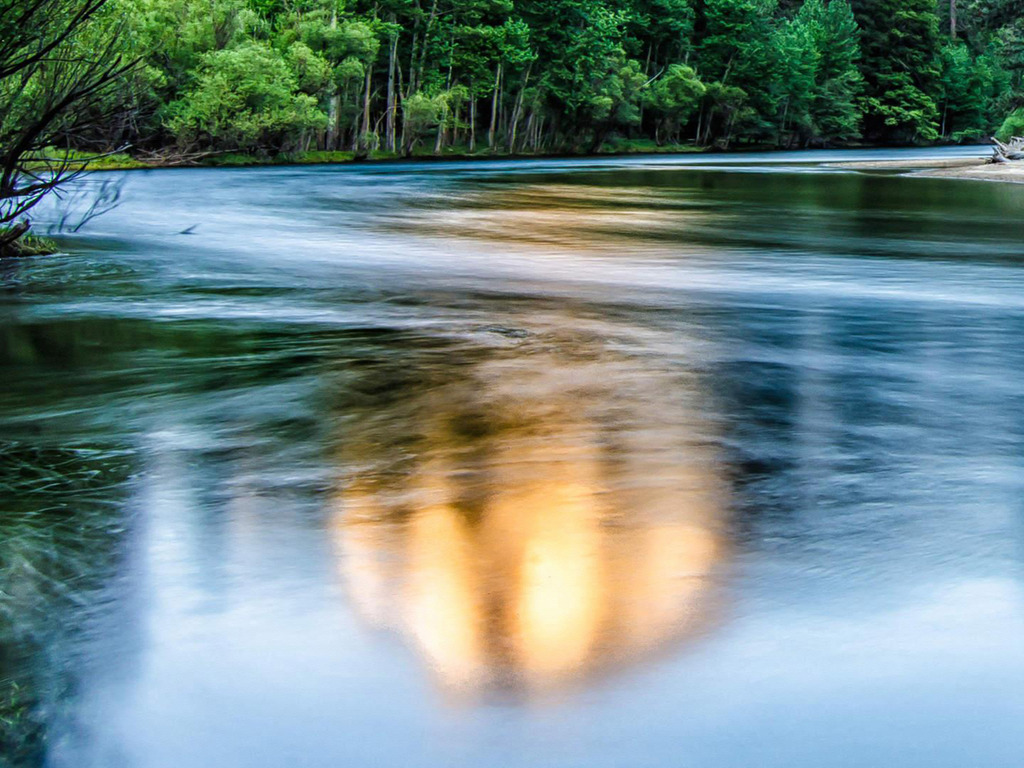 山水风景倒影装饰画玄关
