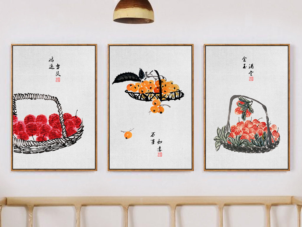 怀旧民间新中式现代简约素雅民俗古风装饰画