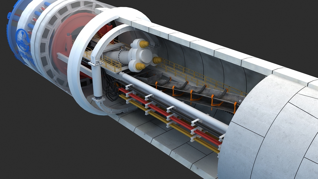 盾構機3d模型