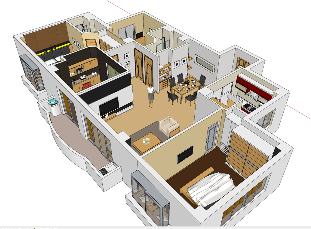 2018室内模型精细su模型