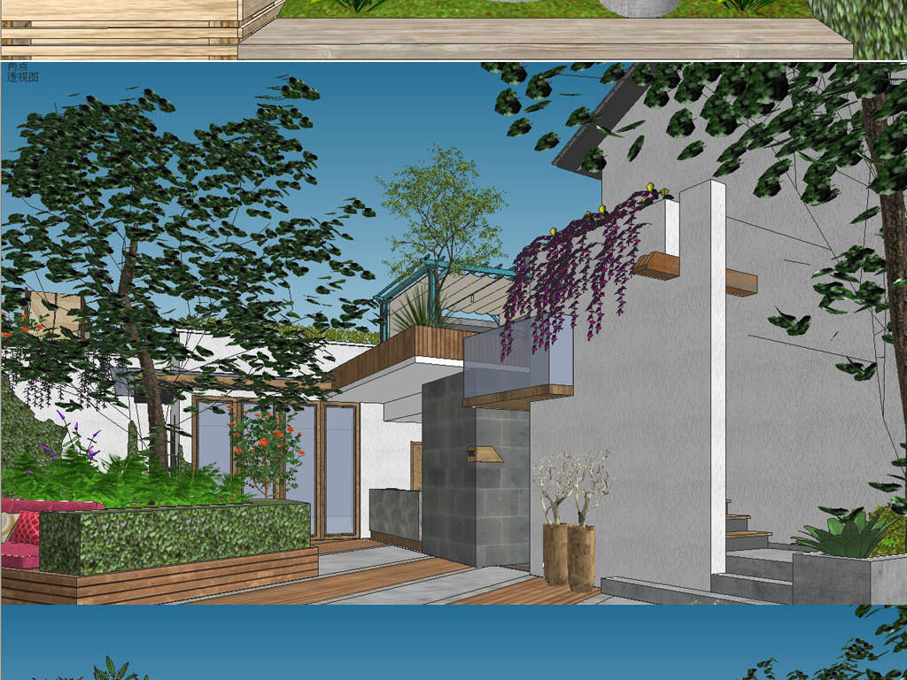 景观设计 版权图片 素材图片参数: 编号 : 17763101 软件 : sketchup