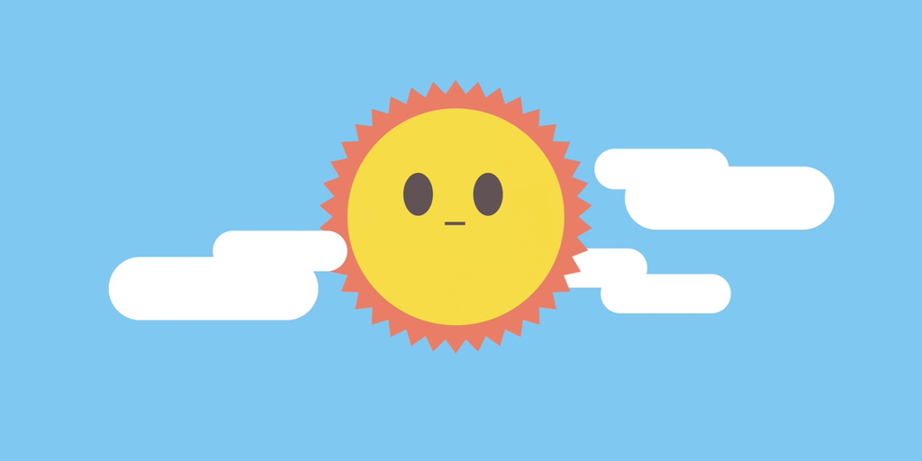 日夜转换日出白天太阳月亮高清动画视频素材