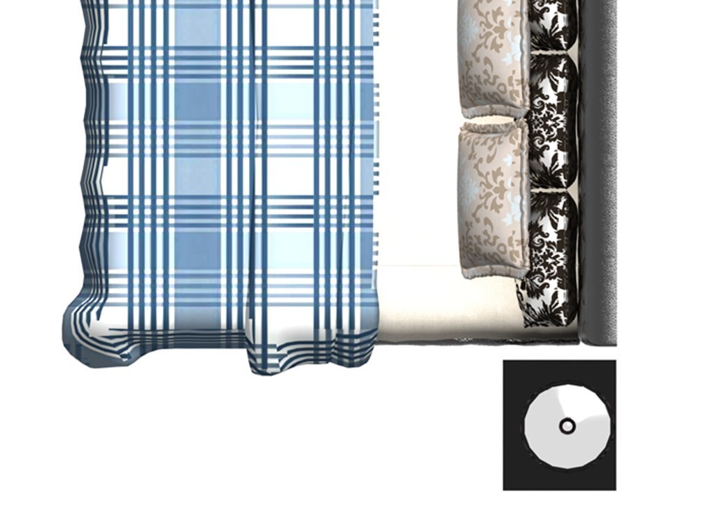 彩色平面图 > 室内设计ps家装家具床psd分层文件 版权图片 素材图片