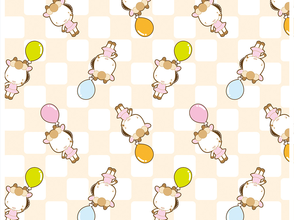 卡通动物面料图案设计