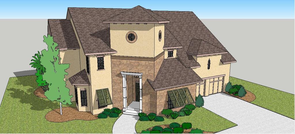 精品法式风格别墅建筑su模型