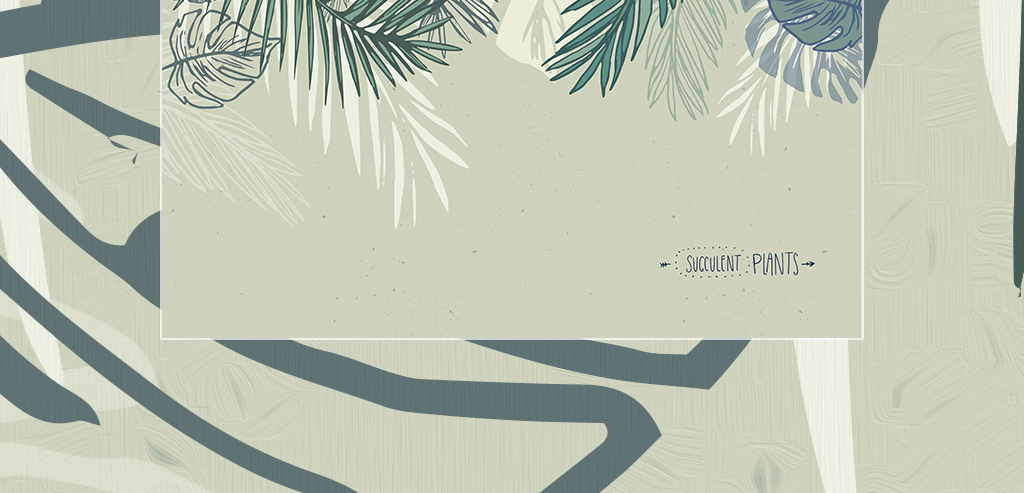 手绘北欧风抽象棕榈树芭蕉叶沙发电视背景墙图片设计素材_高清psd模板