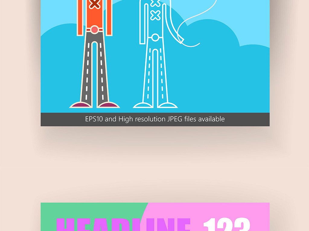 可爱卡通海报单页设计