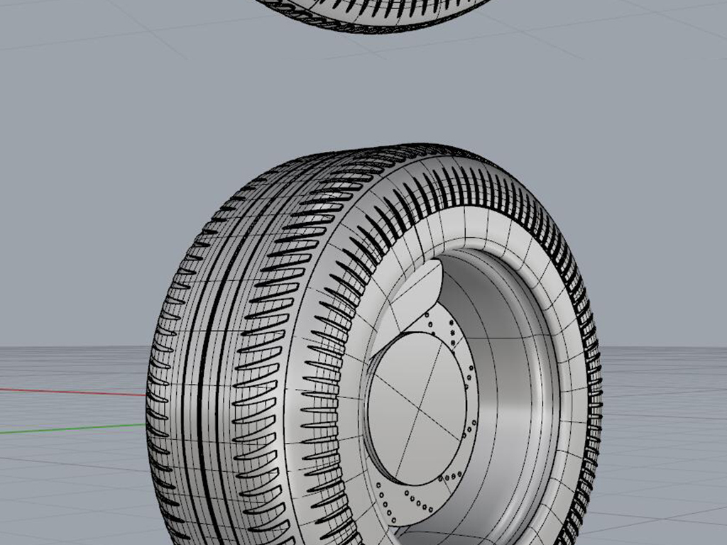 474车轮犀牛3d模型图