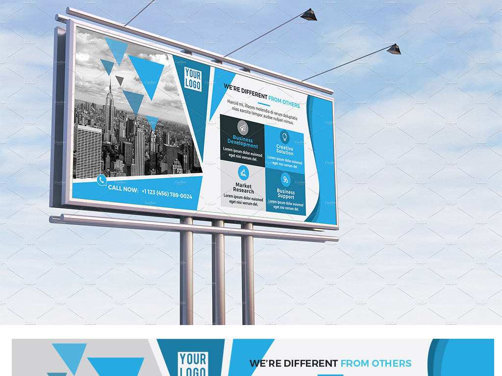企业商业城市户外广告展板设计