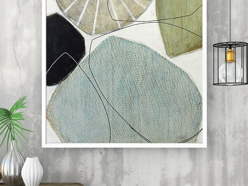 北欧现代艺术简约手绘抽象玄关沙发背景装饰画