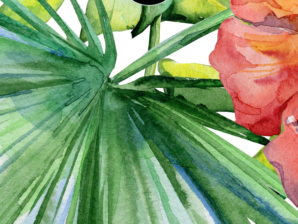 北欧风现代手绘热带植物菠萝三联装饰画